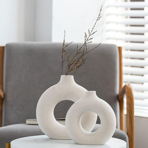 Ceramic Hollow Donut Vase